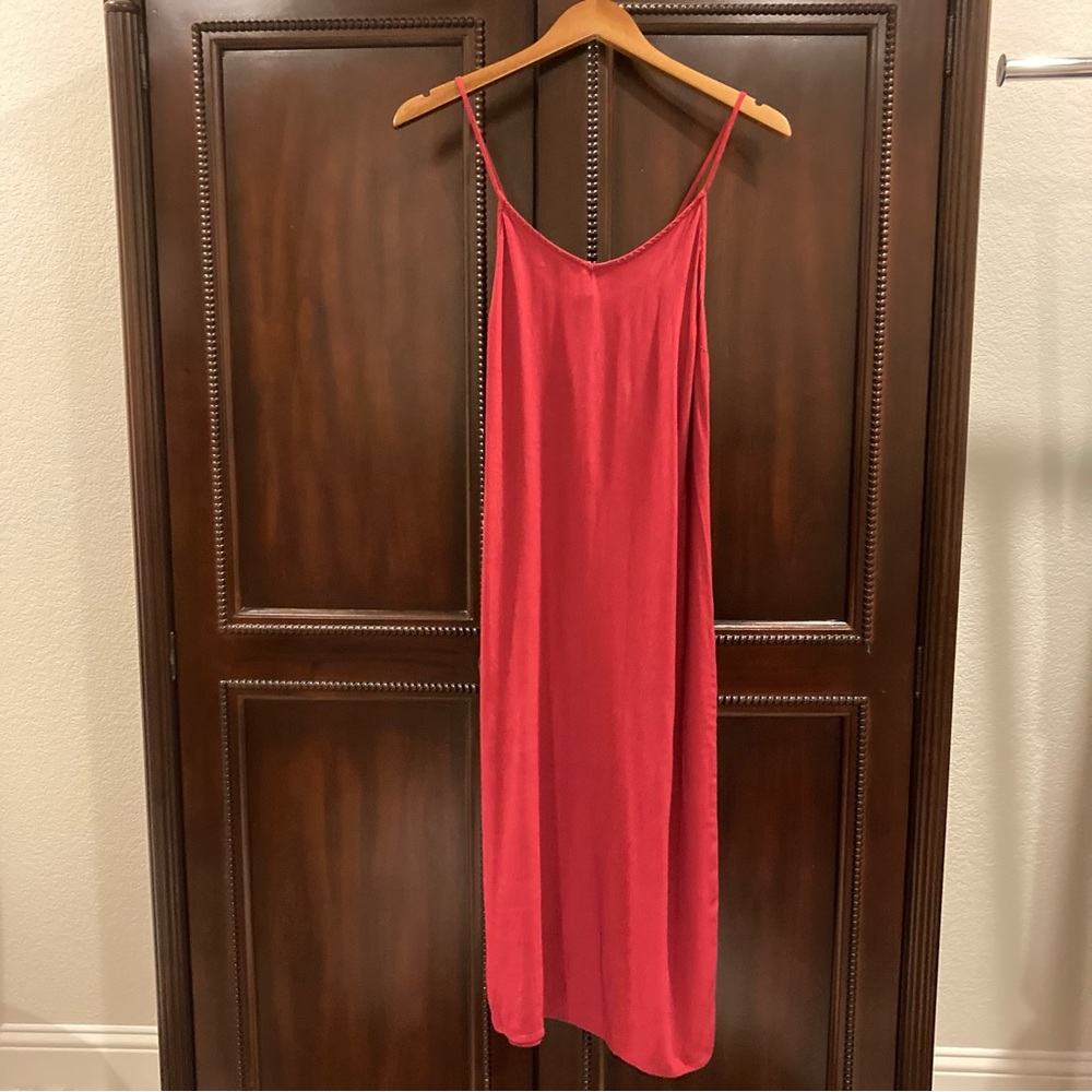 Classic Red Strapless Maxi Dress XS